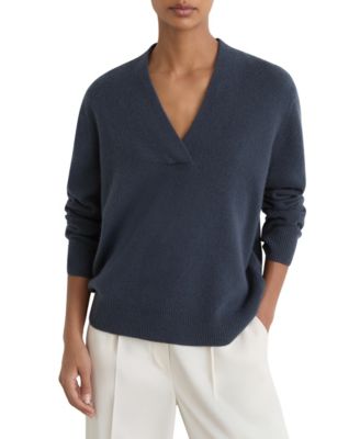 Women's Cashmere Shawl-Neckline Sweater