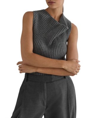 Women's Maggie Cowl Neck Rib Knit Vest
