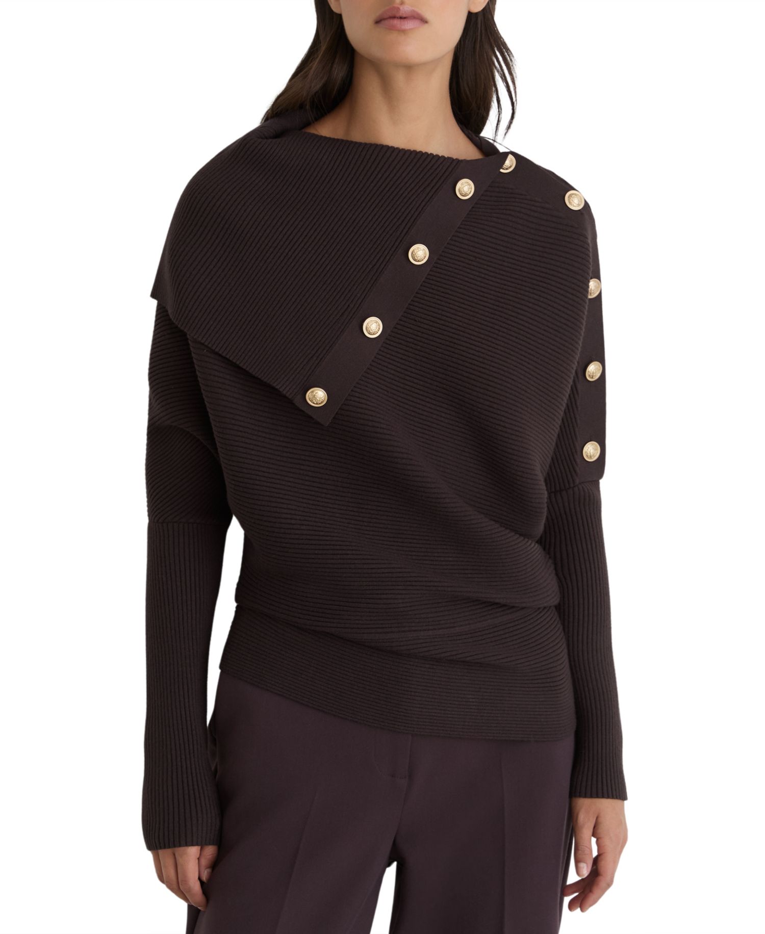 Women's Lexi Drop-Shoulder Shawl Neck Sweater