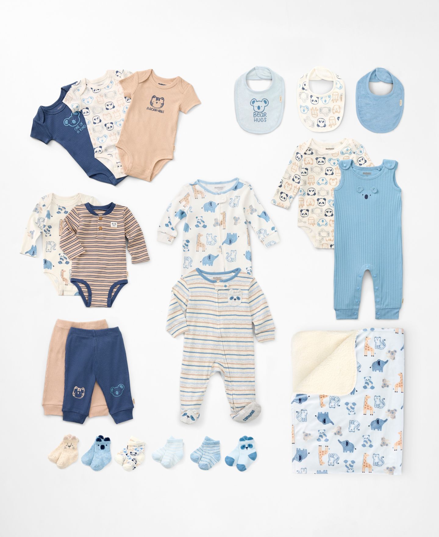 Боди Babywear, короткий рукав, 3 шт. — Huggies, цвет: Винтажный индиго — фото 6