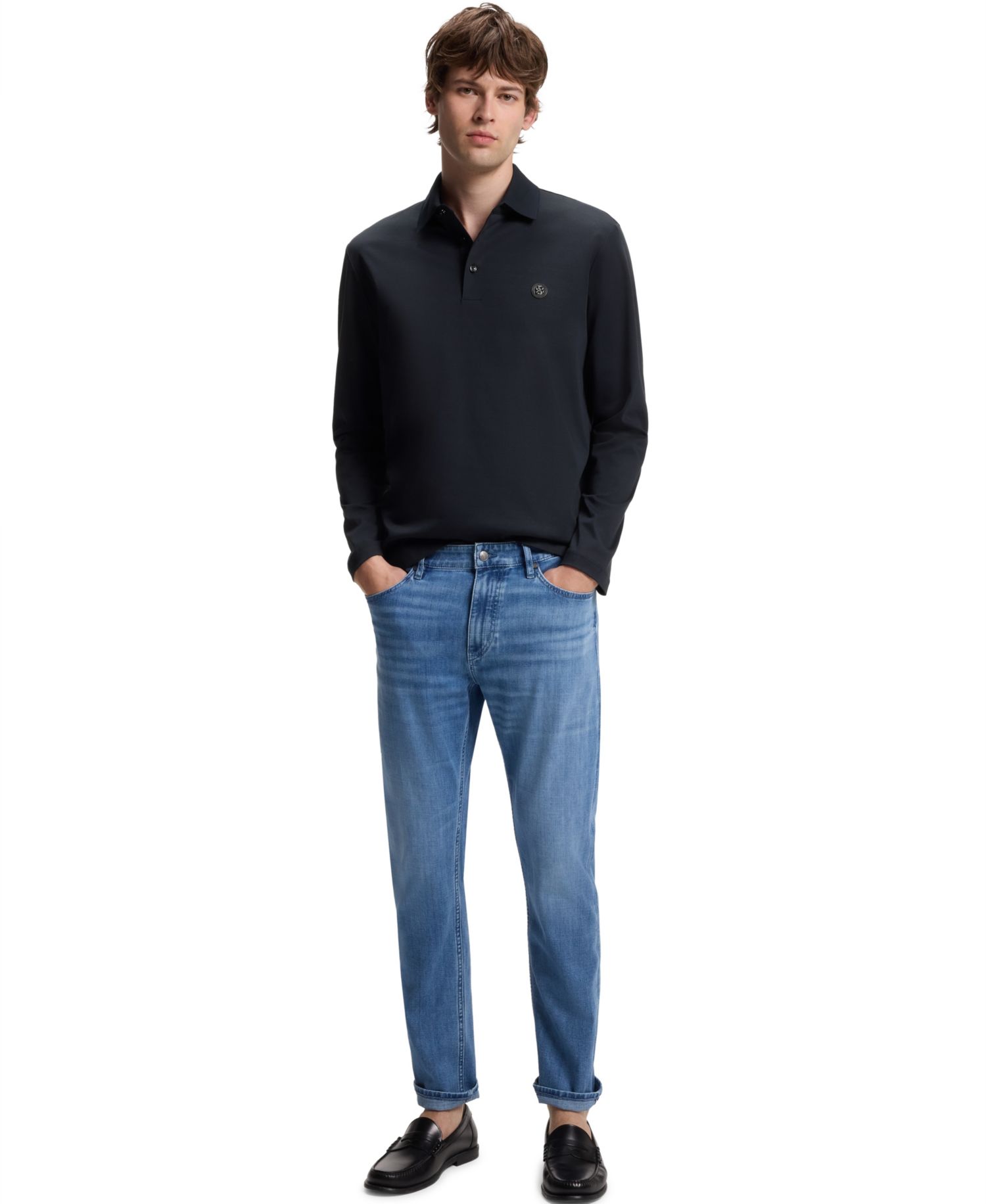 Men's C-Paley 01 Double-B-Monogram Regular-Fit Polo Shirt