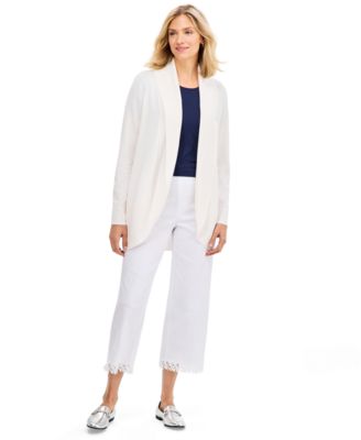 Women's Crochet Trim Wide-Leg Pull-On Capri