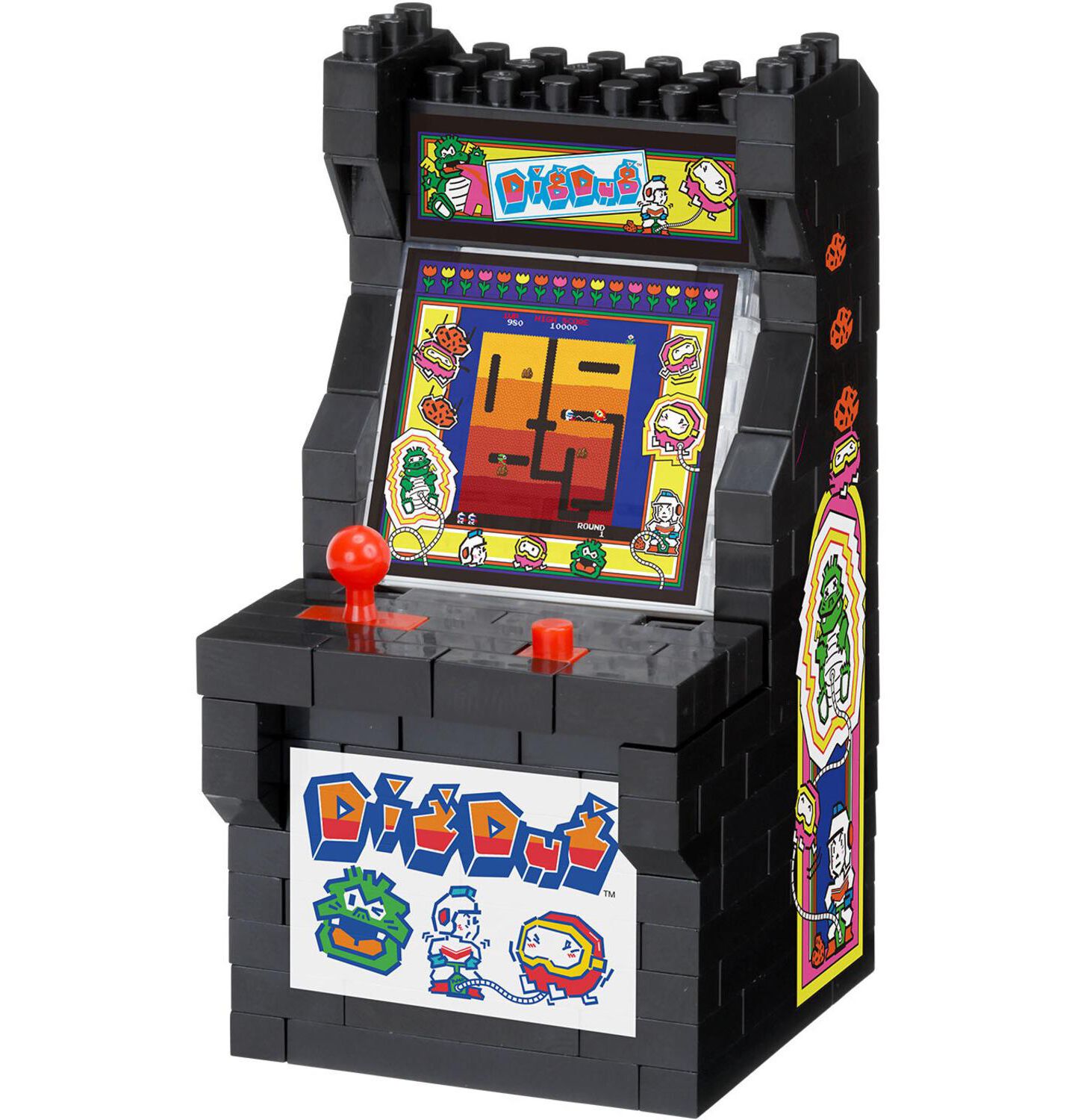 Конструктор Bandai Namco Classic Games Galaga/Dig Dug Arcade Machine, 160 деталей — фото 3