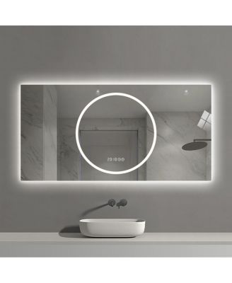 LED Bathroom Vanity Mirror with Lights, Wall Mounted Anti-Fog Lighted Mirror