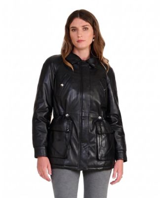 Women's Sheridan Leather Utility Padded Jacket