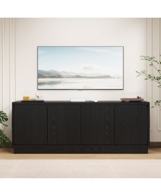 63" Modern TV Stand with 4 Doors and Cable Management