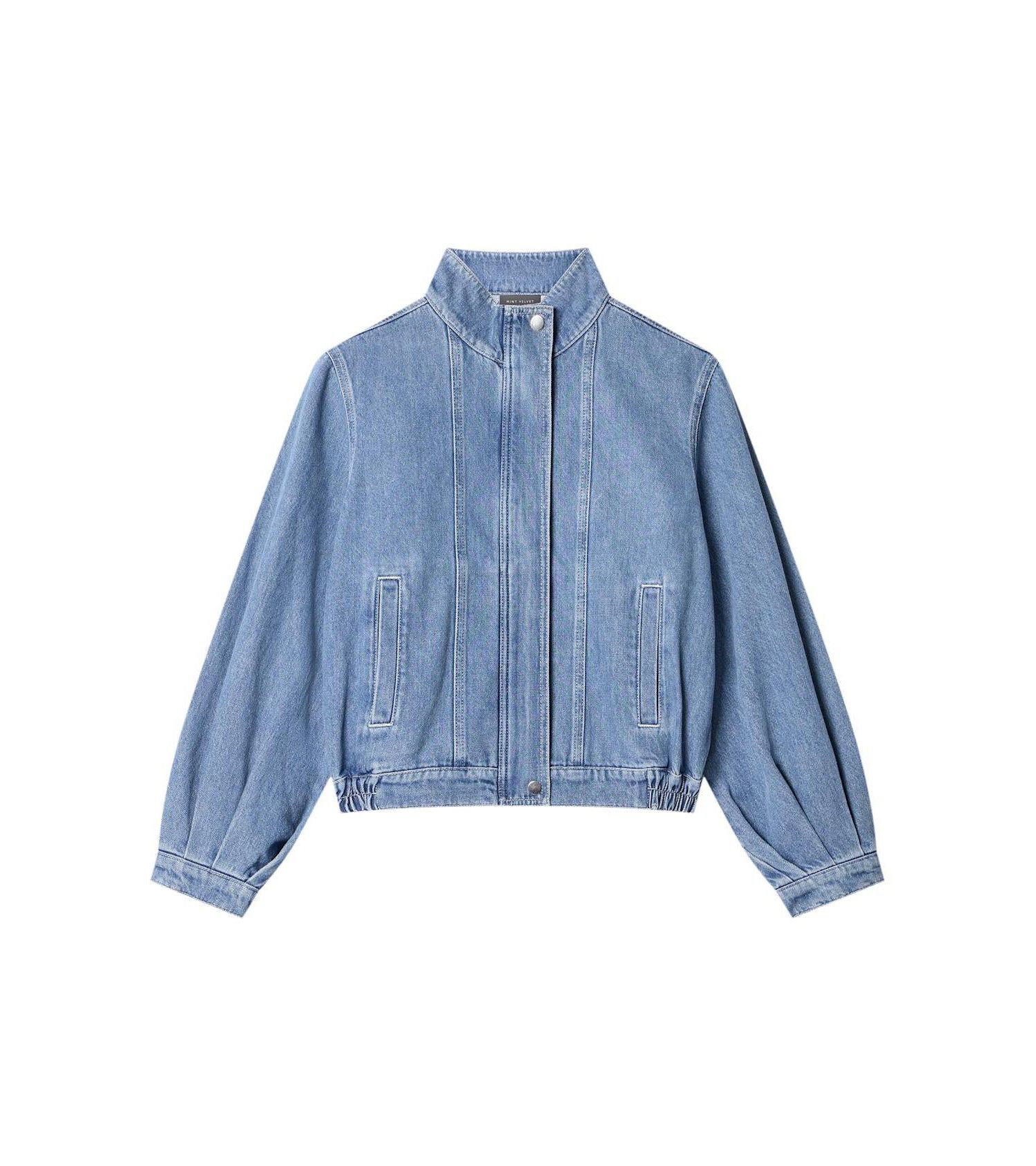 Women's Denim Bomber Jacket