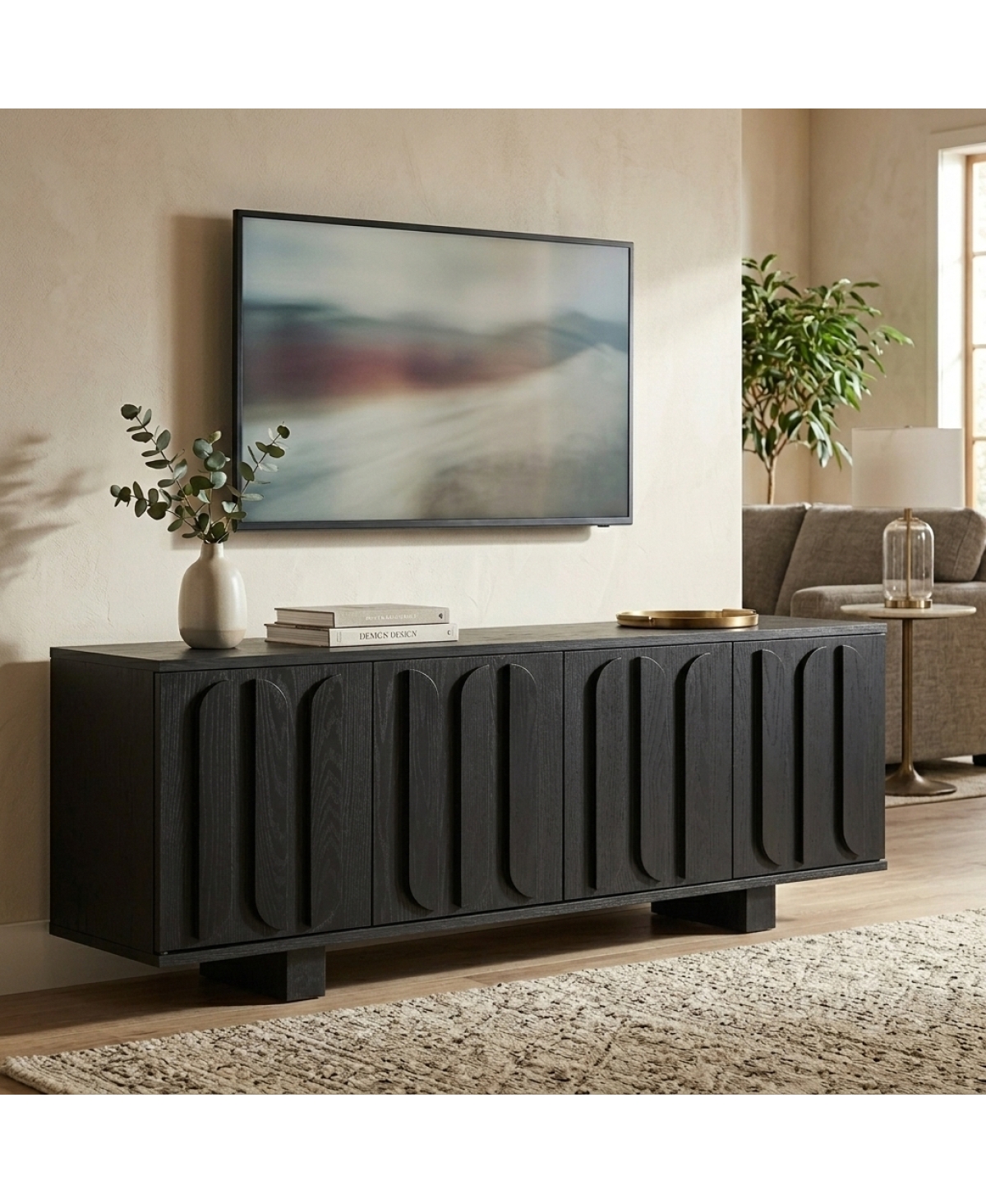 Streamdale Furniture 63" Farmhouse Tv Stand for TVs up to 75