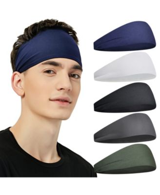 5 Pack Sports Headbands Absorbent Elastic Workout Running Unisex