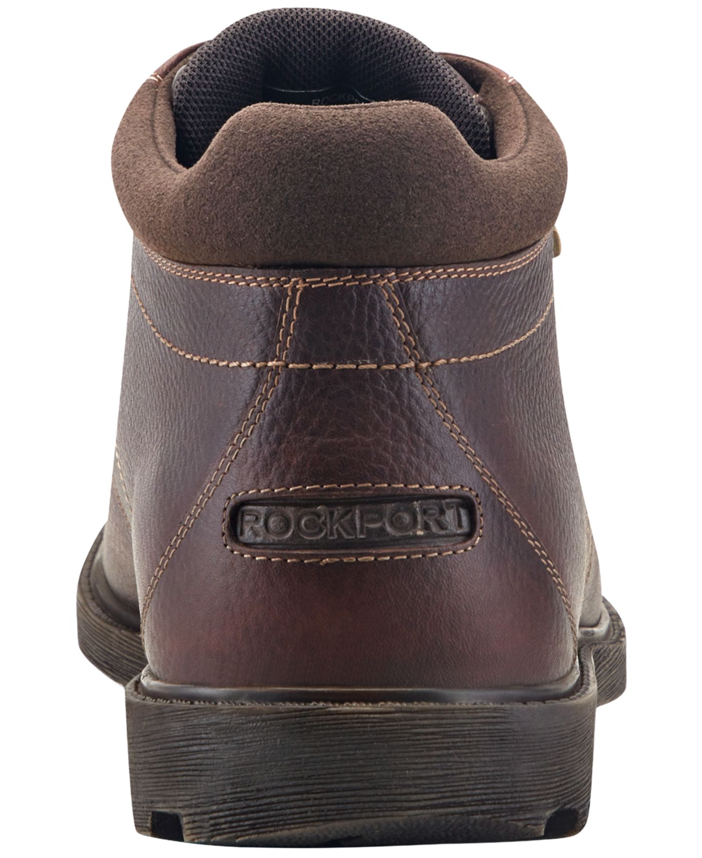 Мужские кожаные ботинки Rockport Storm Surge, водонепроницаемые, нескользящие, цвет: Тёмный коричневый кожаный — фото 5