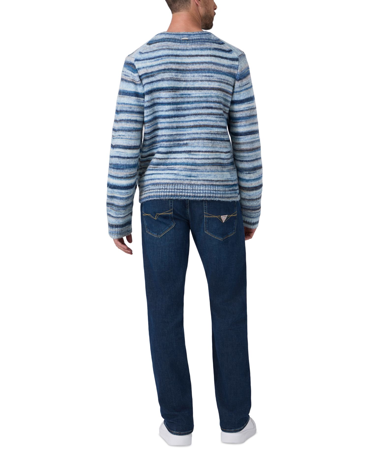 Men's Zayn Wool-Blend Stripe Crewneck Sweater