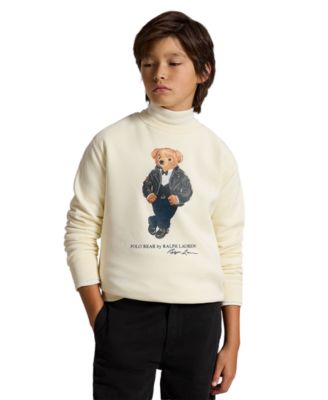 Boys' 8-20 Polo Bear Crewneck Cotton-Blend Sweatshirt