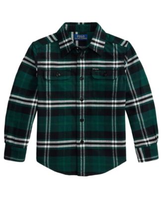 Boys' 2T-7 Plaid Long-Sleeve Oxford Workshirt