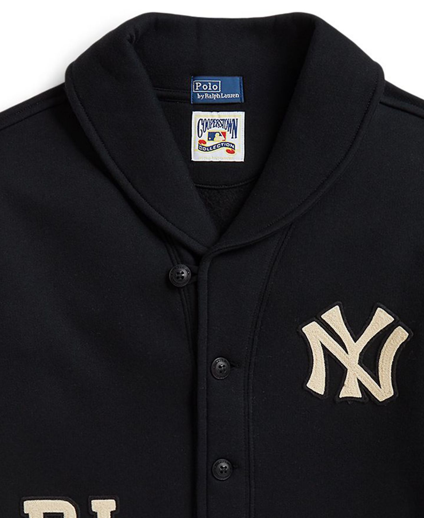 Кардиган Polo Ralph Lauren New York Yankees Shawl-Collar Long-Sleeve для мальчиков, цвет: Чёрный — фото 3