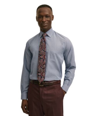 Men's Non-Iron Long-Sleeve Spread Collar Dress Shirt