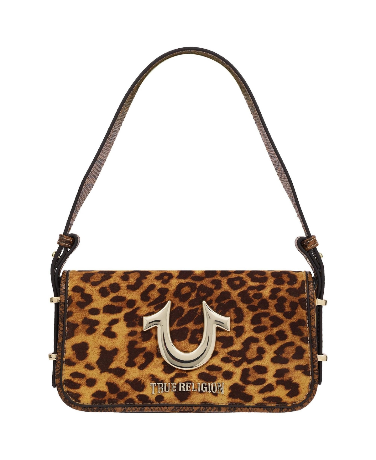 True Religion Women's Snake and Leopard Horseshoe Hardware Shoulder Bag