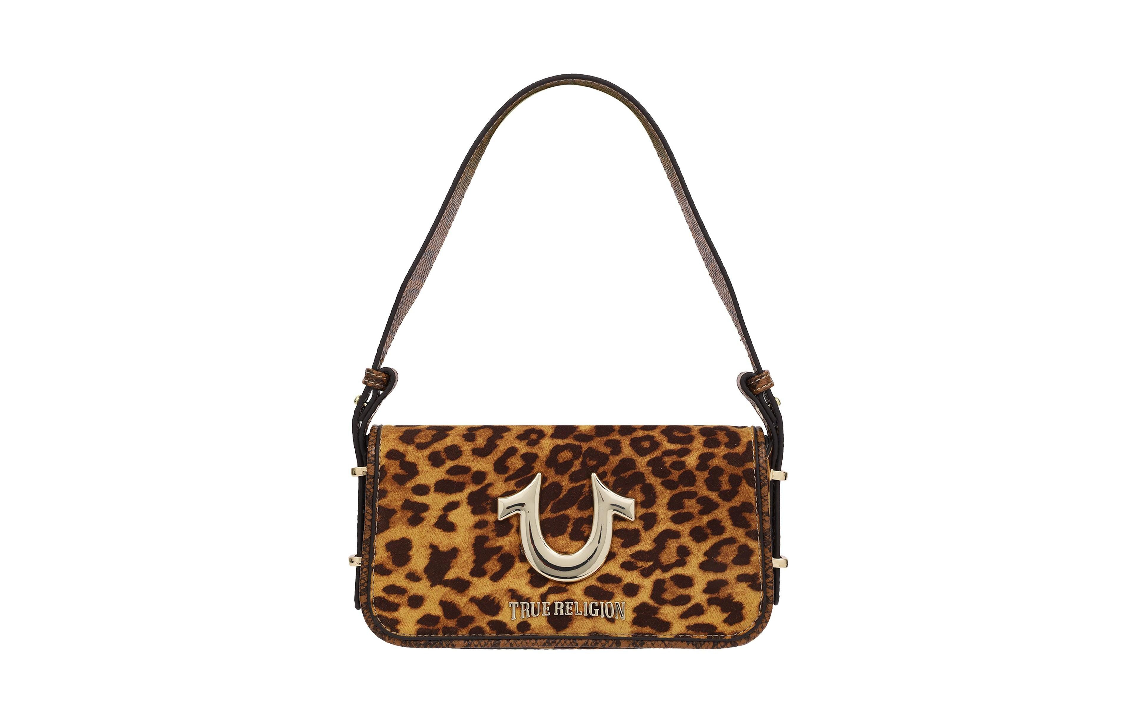 True Religion Women's Snake and Leopard Horseshoe Hardware Shoulder Bag