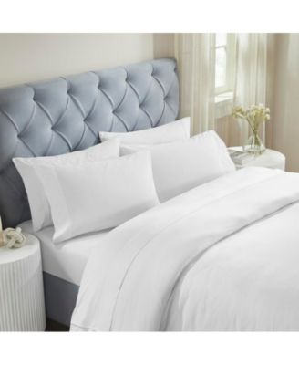 Fieldstone Cotton Two-Line Embroidered Deep Pocket Bed Sheet Set, Full