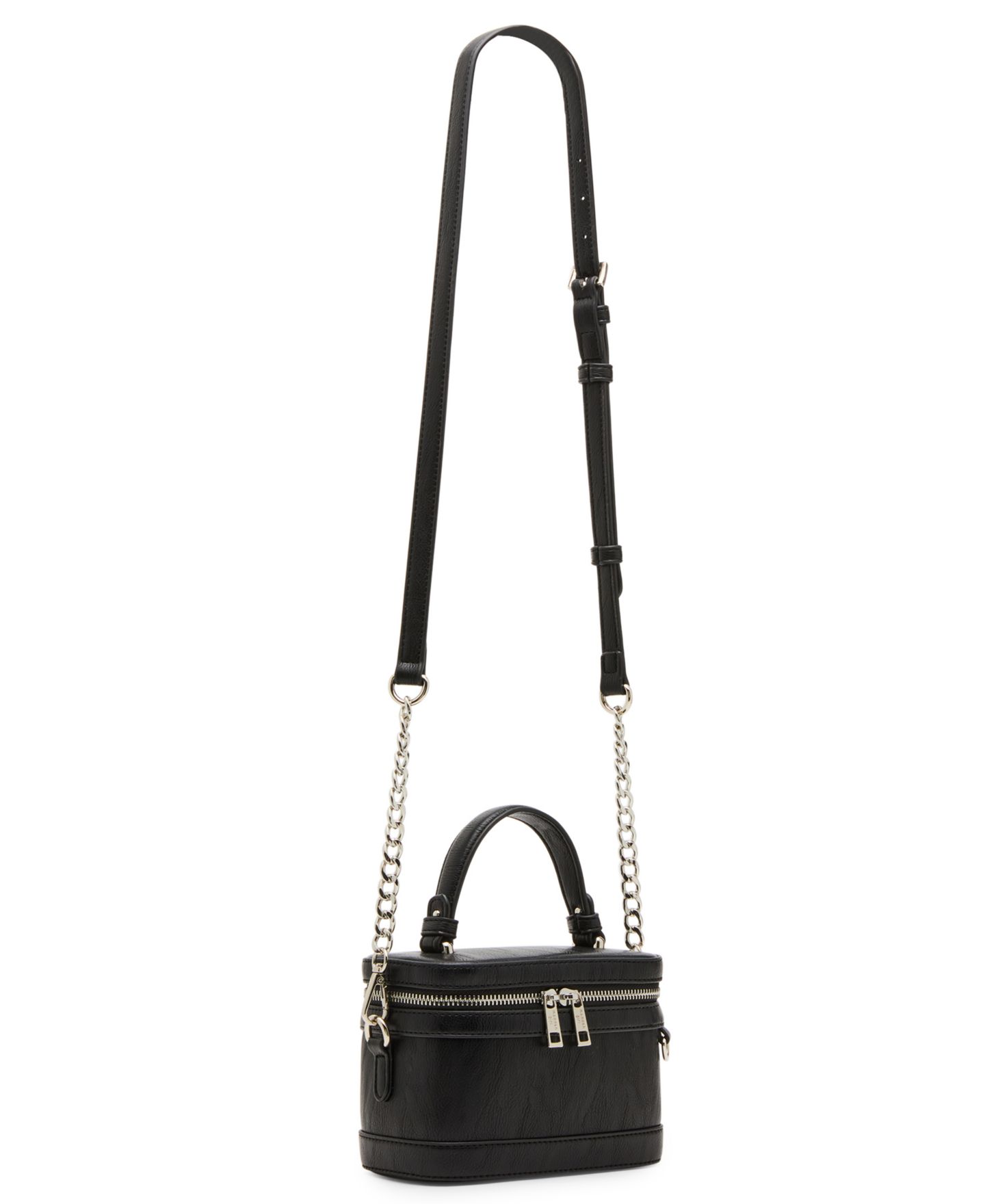 Женская сумка Madden Girl Small Top Handle Satchel Crossbody Handbag, цвет: Чёрный — фото 3