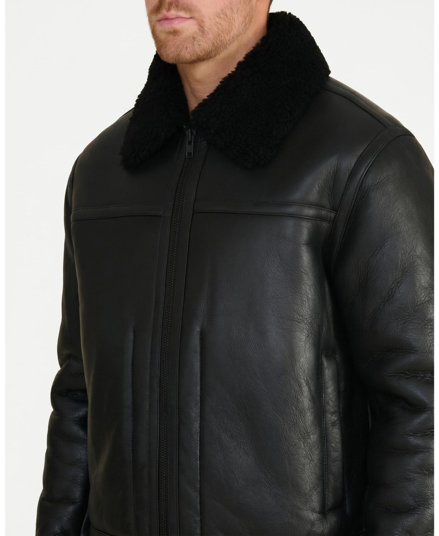 Men's Landon Leather Shearling Jacket