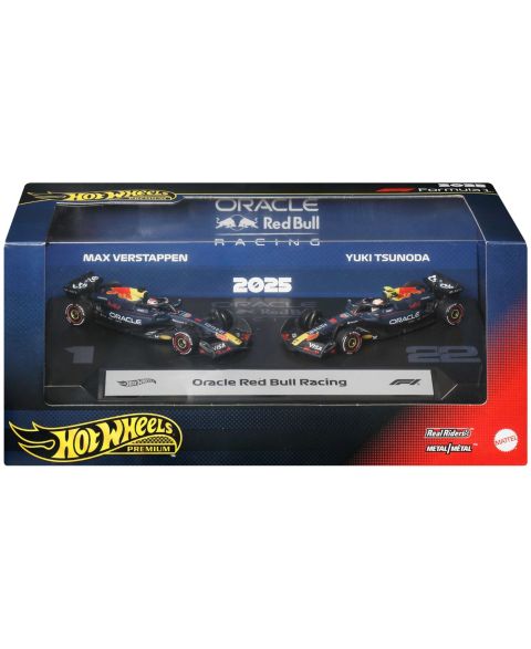 Набор Hot Wheels из 2 гоночных машин Oracle Red Bull Racing Verstappen и Tsunoda, 1:64