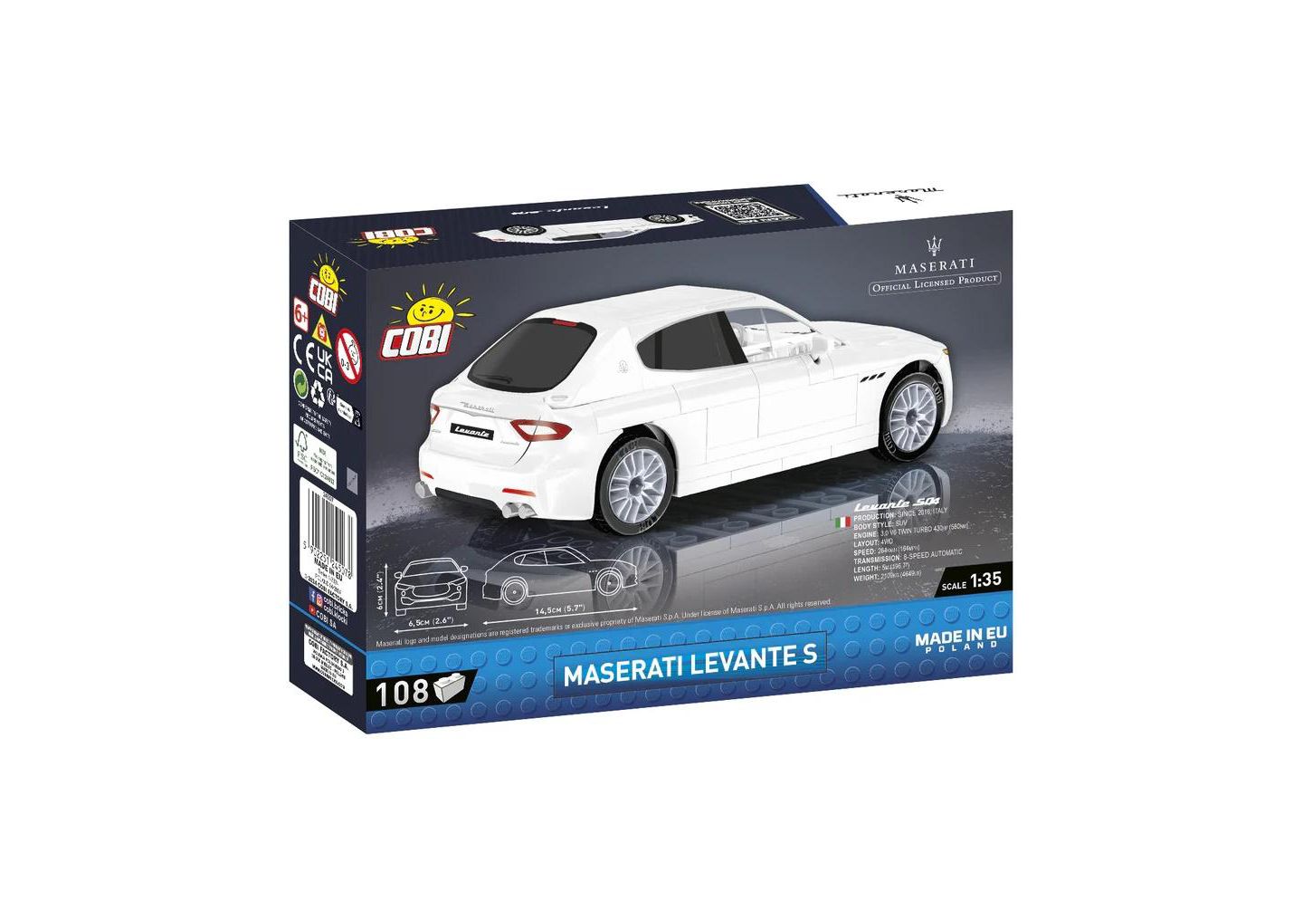 Детский конструктор COBI Maserati Levante S 108-Piece Building Set, Ages 6+ — фото 2