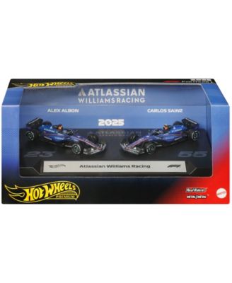 1:64 Scale Atlassian Williams Racing Sainz & Albon Premium Die-Cast Race Car, 2-Pack
