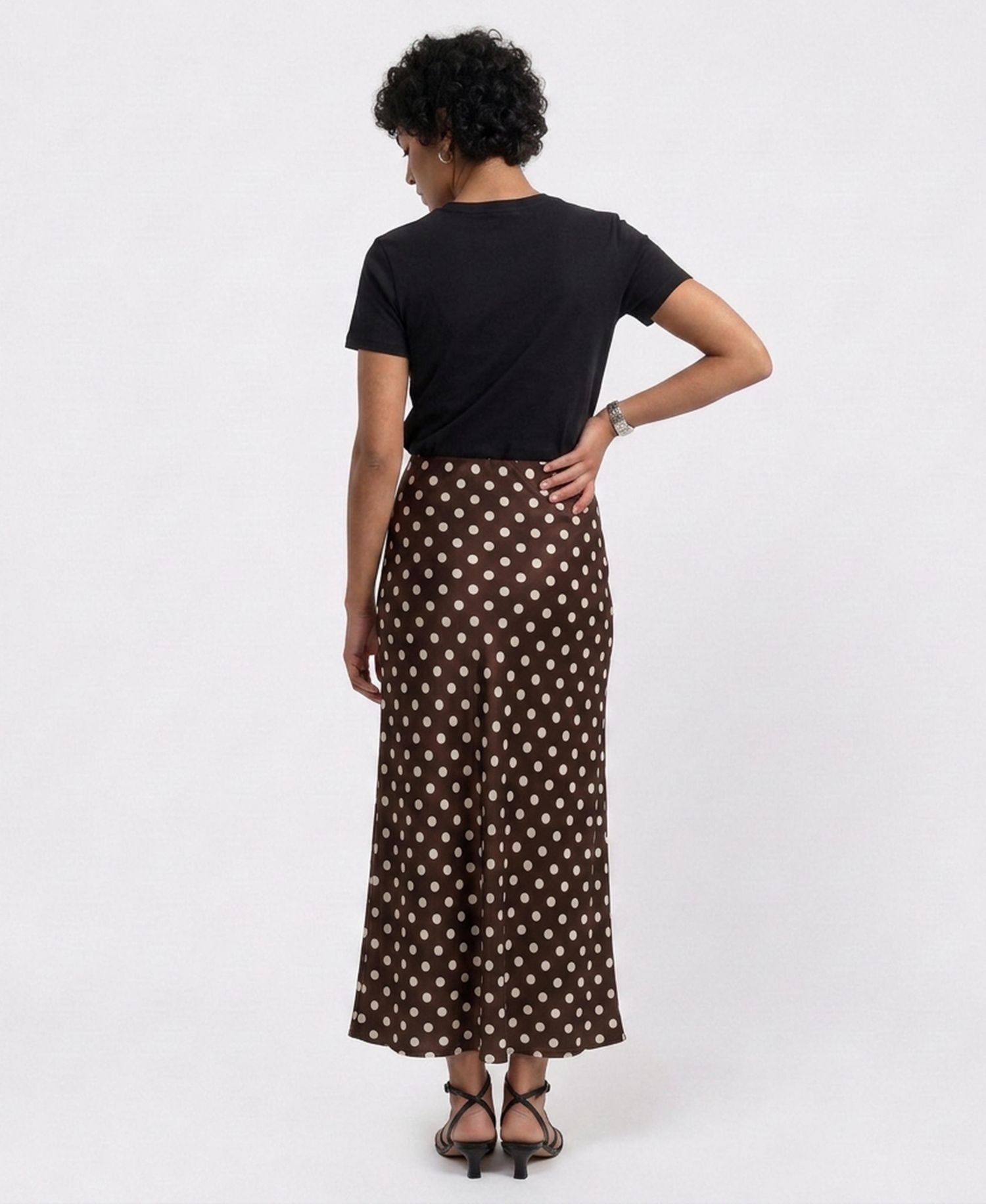 Women's Polka Dot Maxi Skirt