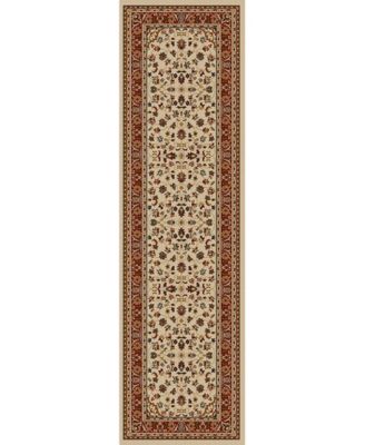 Pesaro Kashan Ivory/Brick 2'2" x 7'7" Runner Area Rug