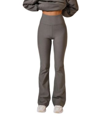 Women's High-Waisted Flared Fleece-Lined Leggings