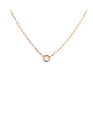 Diamond Necklace (0.04 ct) Rose Gold