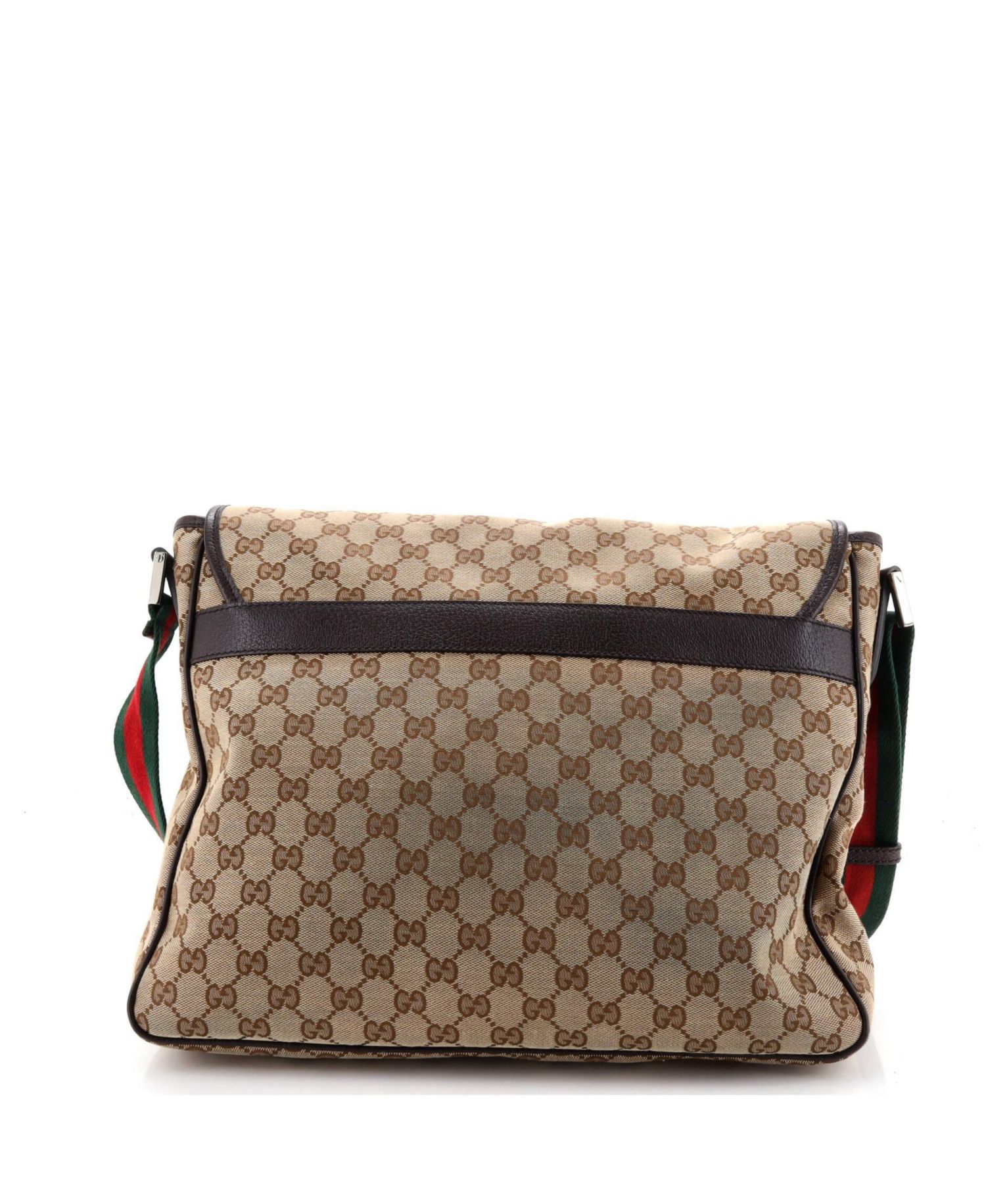 Medium Web Strap Flap Messenger GG Canvas