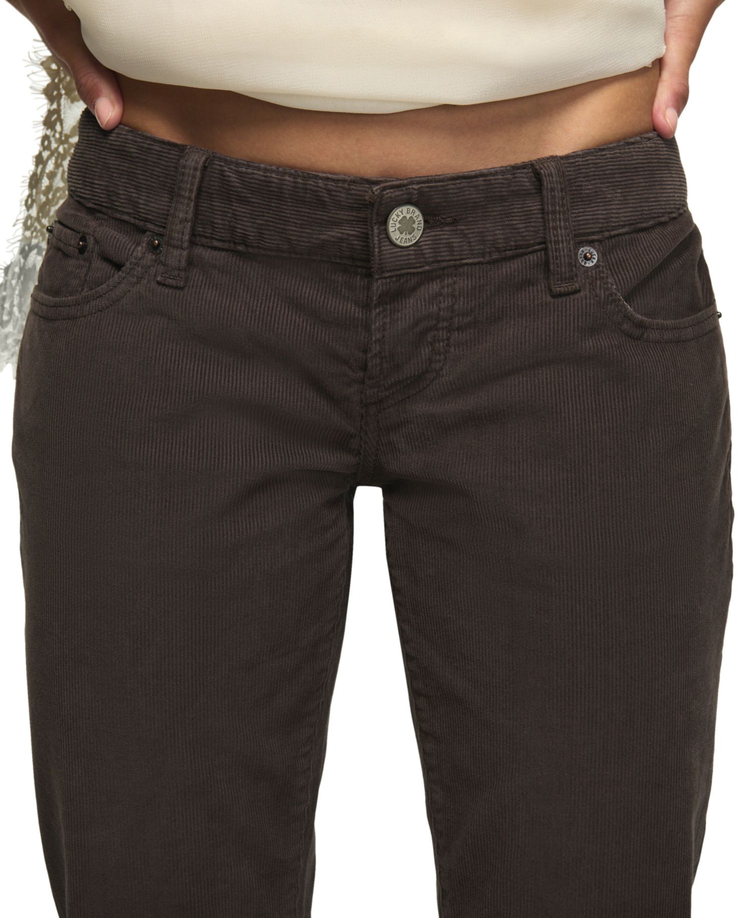 Women's Lil Maggie Ultra-Low-Rise Flare Corduroy Jeans