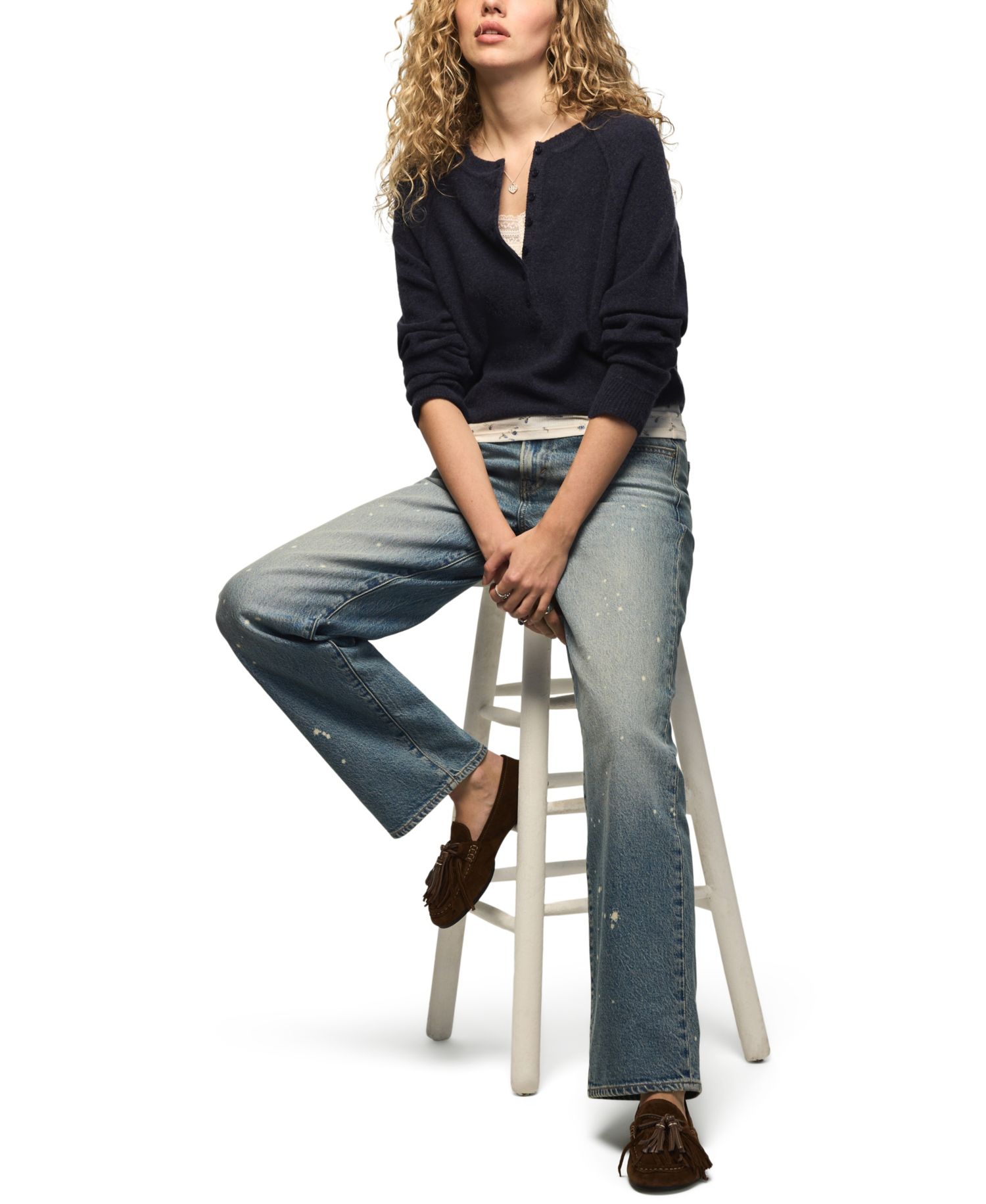 Women's Cloud Soft Long-Sleeve Henley Sweater