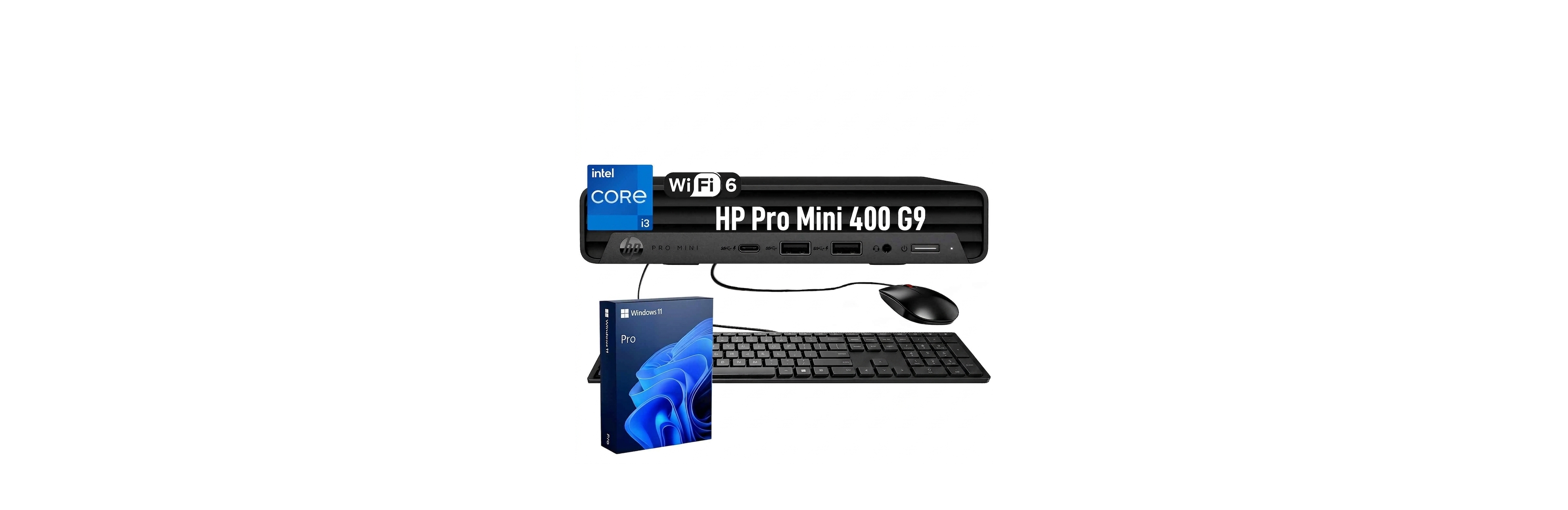 Hp ProDesk 400 G9 Business Desktop with Intel Core i3-13100T, 64GB DDR4, 256GB Ssd