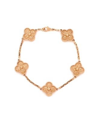 Pre-Owned Van Cleef and Arpels Vintage Alhambra 5 Motifs Bracelet