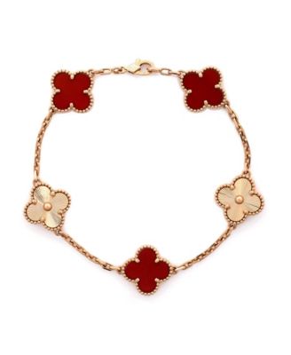 Pre-Owned Van Cleef and Arpels Vintage Alhambra 5 Motifs Bracelet