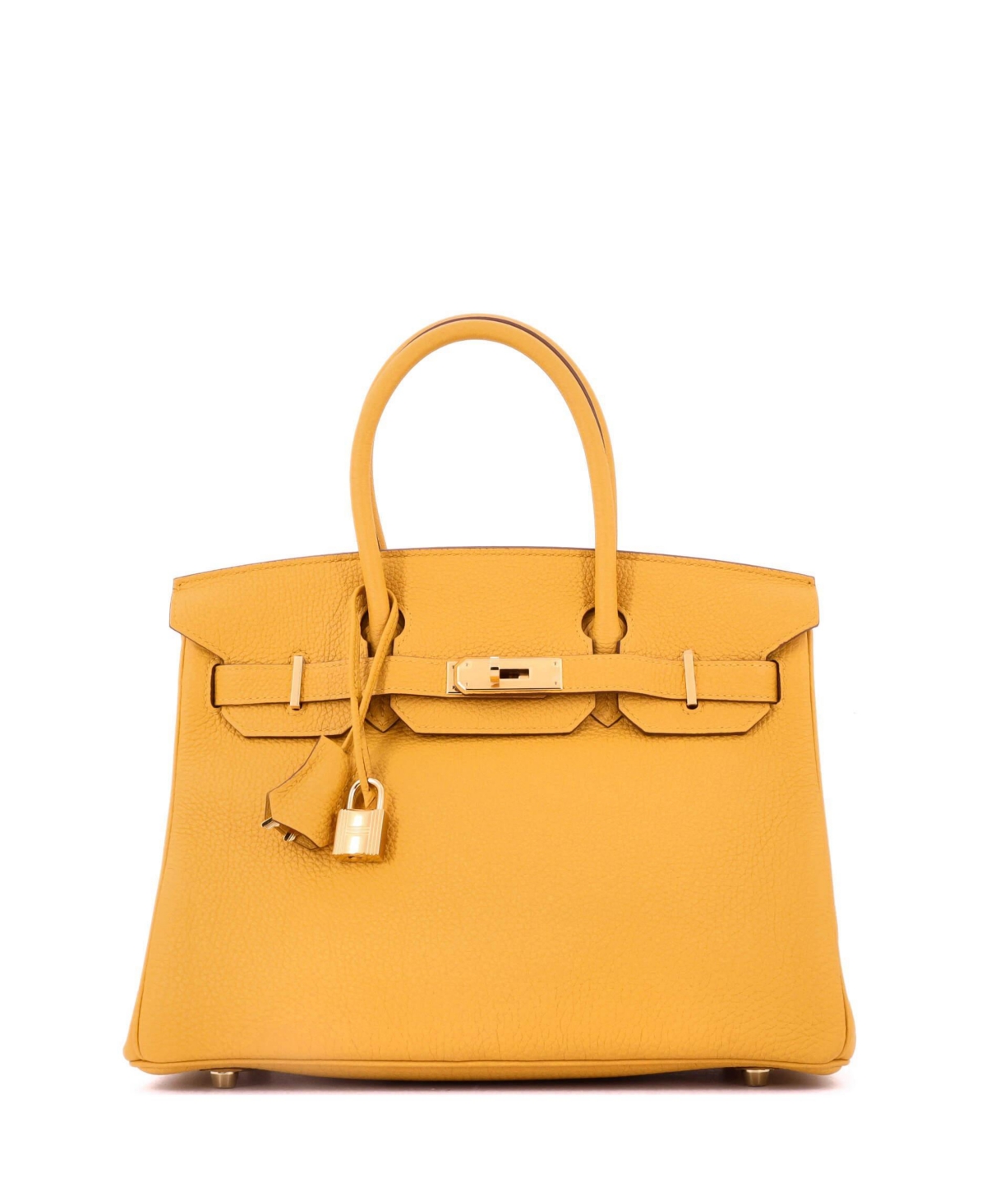 Pre-Owned Hermes Birkin 30 Handbag Yellow Togo with Gold Hardware - Yellow