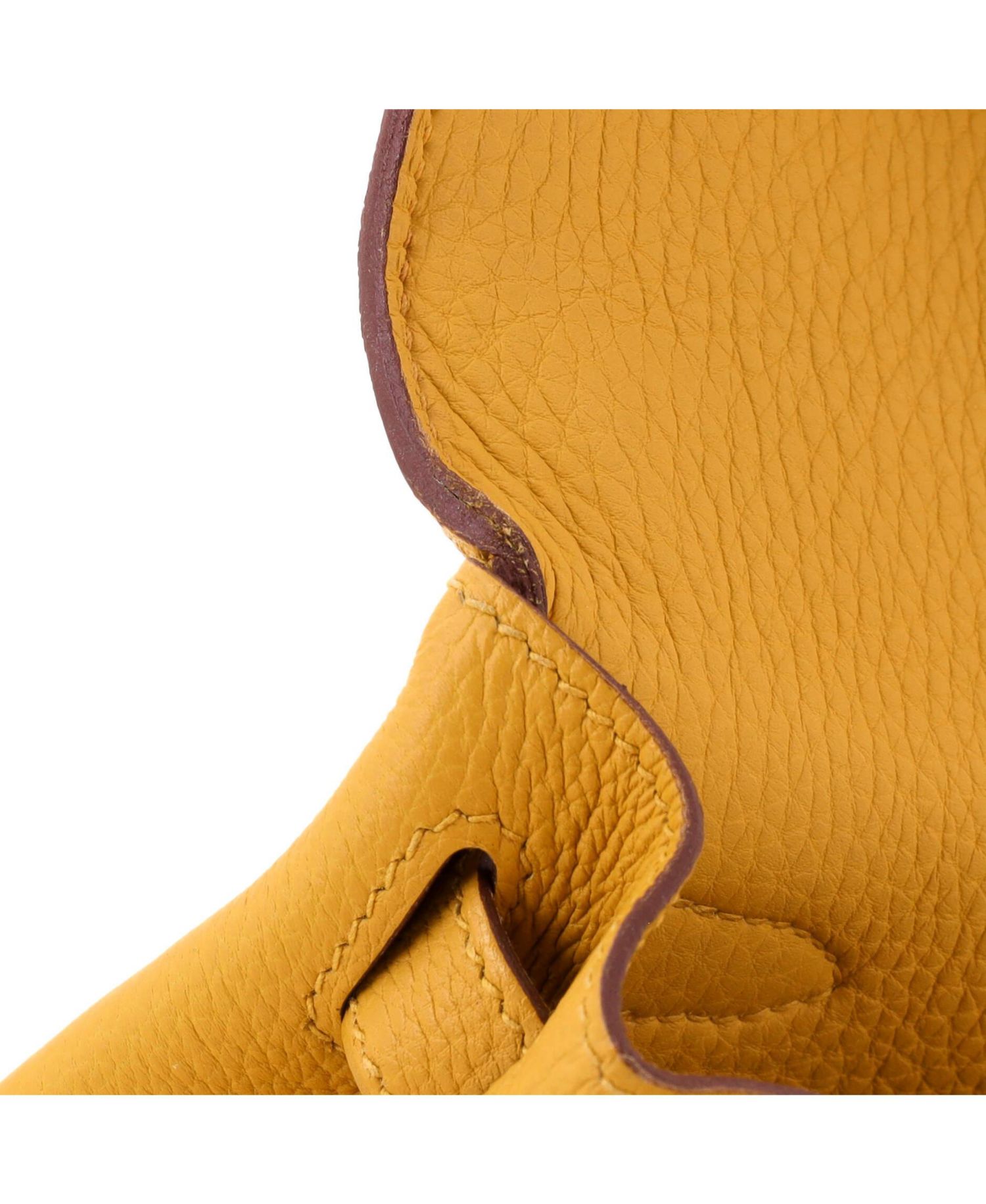 Pre-Owned Hermes Kelly 28 Handbag Yellow Togo with Gold Hardware