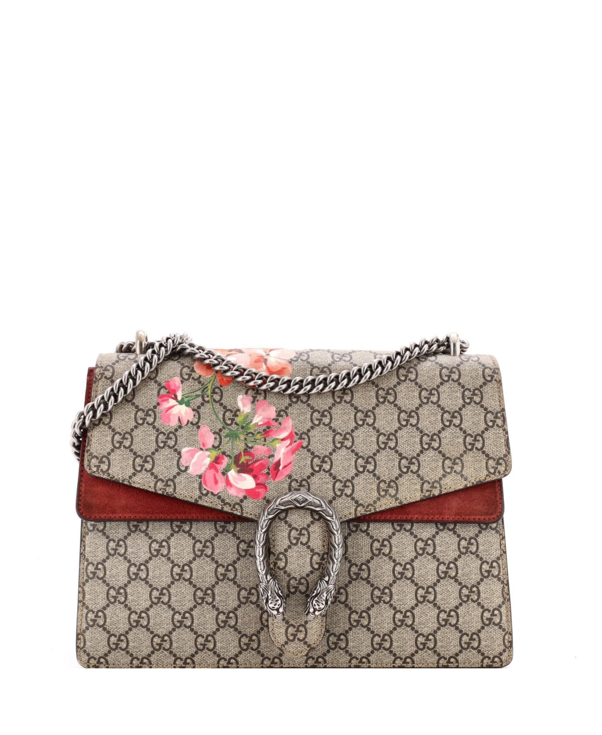Pre-Owned Gucci Medium Dionysus Bag Blooms Print Gg Coated Canvas - Brown