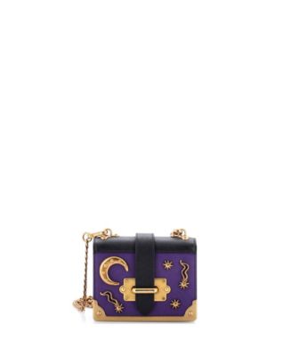 Micro Cahier Crossbody Bag Embellished Leather