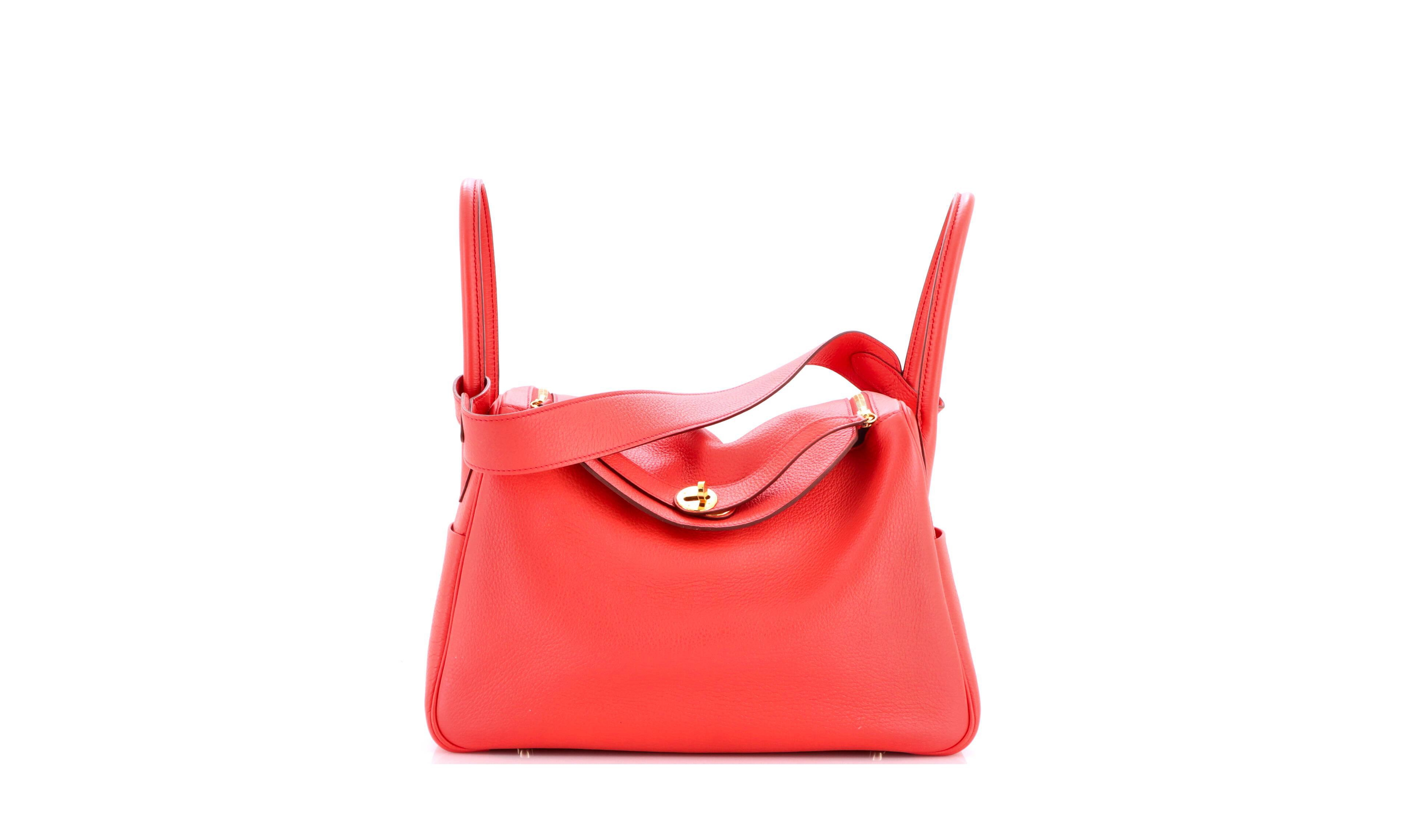Pre-Owned Hermes 30 Lindy Clemence Leather Shoulder Bag