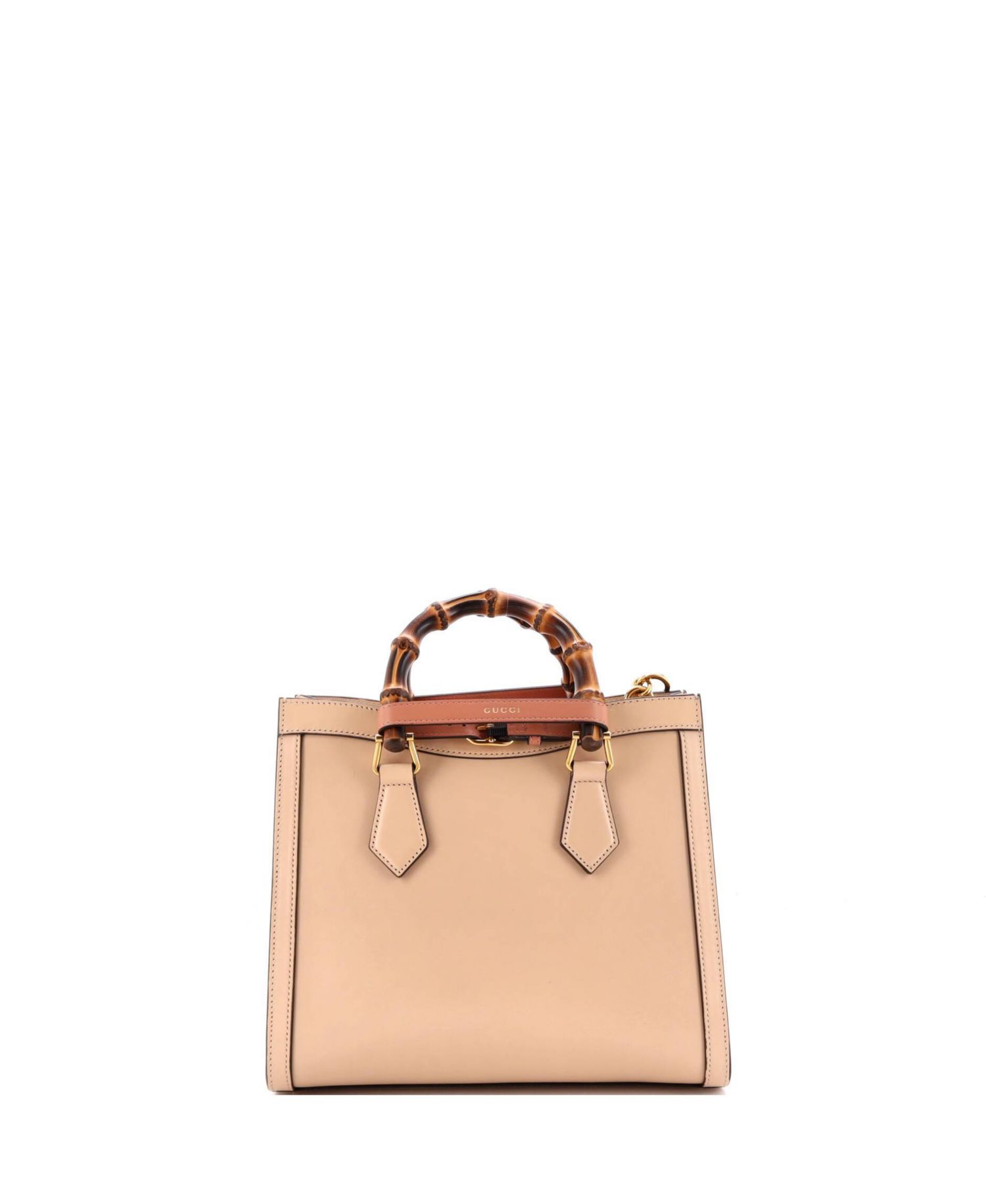 Small Diana NM Bamboo Handle Tote Leather