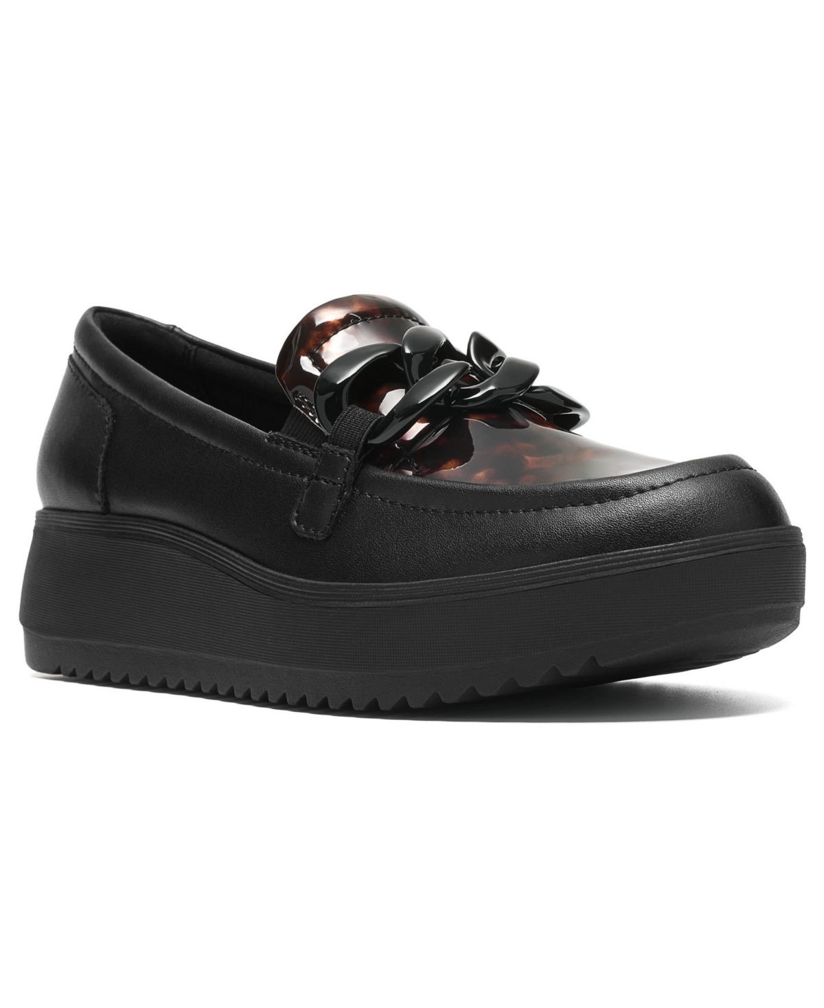 Clarks Women's Collection Zylah May Shoes - Black Multi Leather