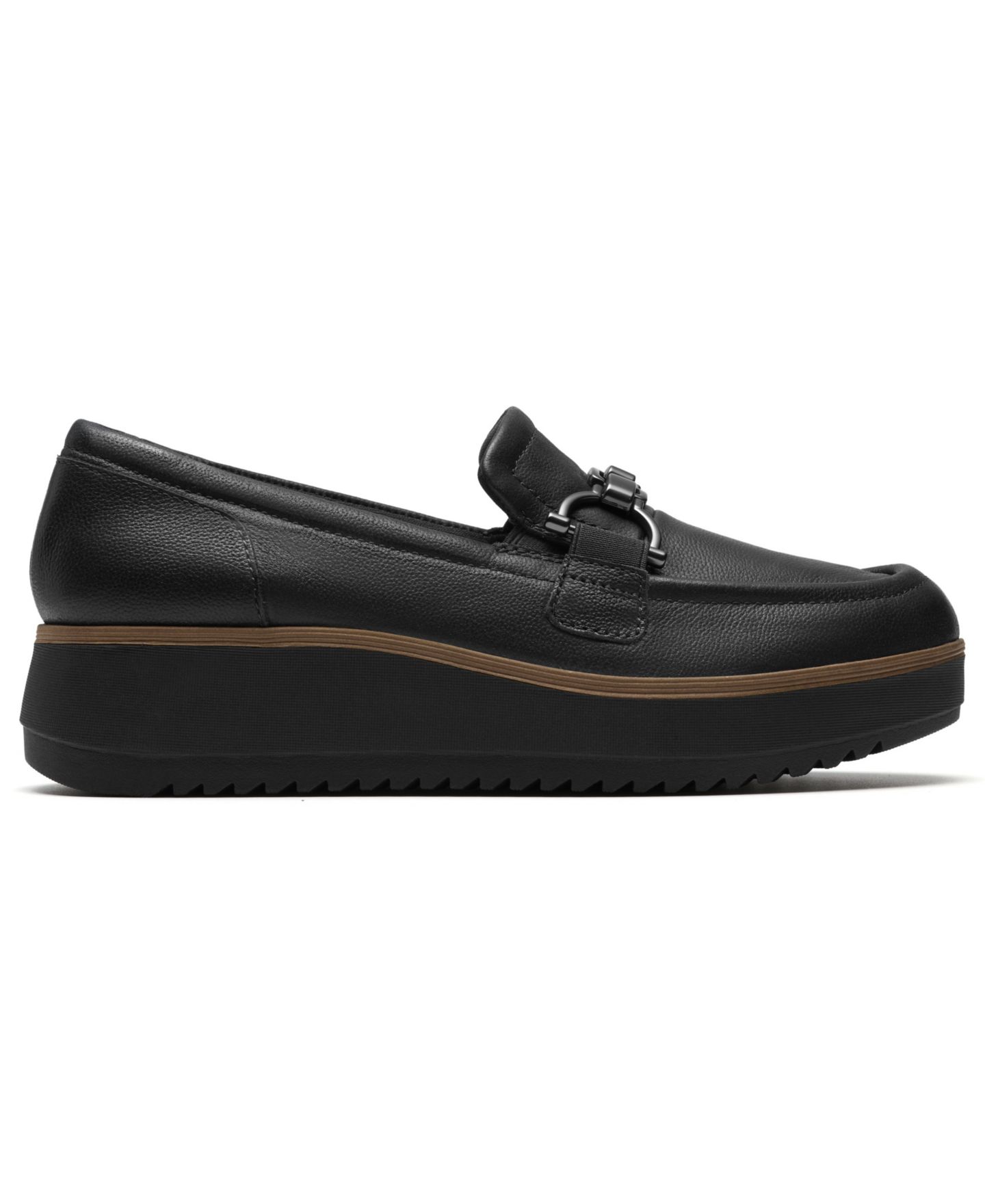 Женские туфли Clarks Zylah Erin Platform Round Toe Leather, цвет: Чёрный кожаный — фото 2
