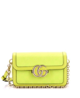Small Go Shoulder Bag GG Canvas with Leather