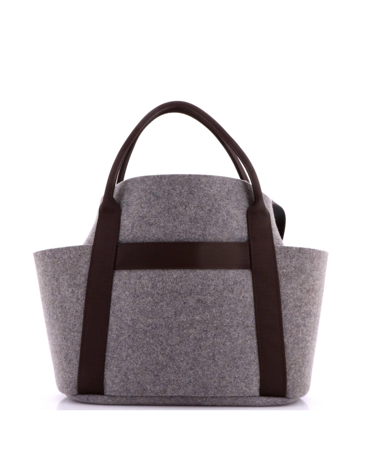 Pre-Owned Hermes Sac De Pansage Groom Handbag Felt