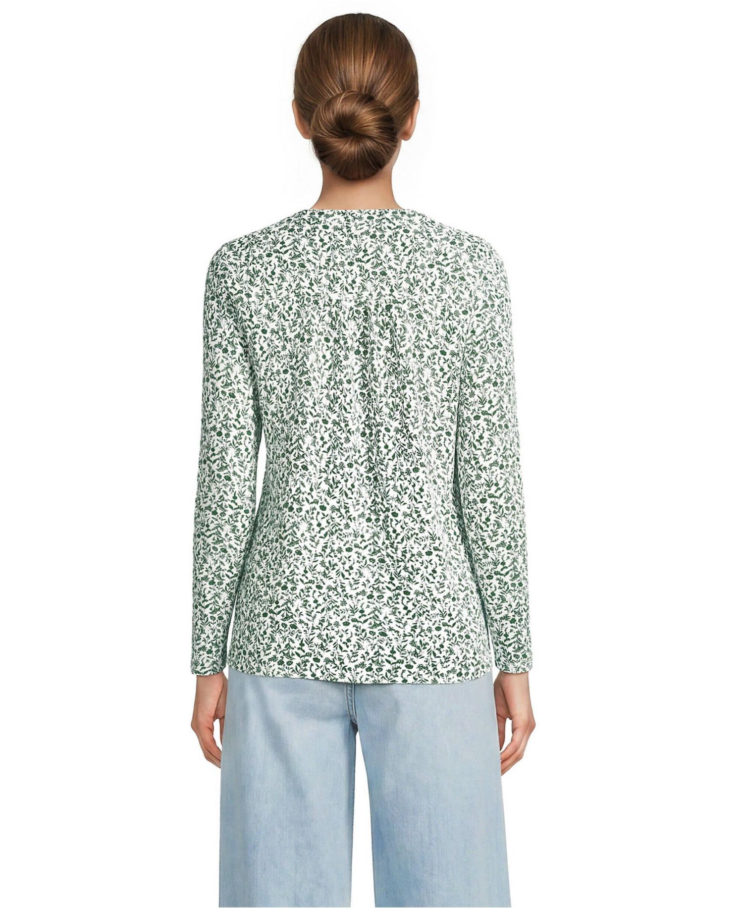 Women's Long-Sleeve Pintuck Tunic Blouse
