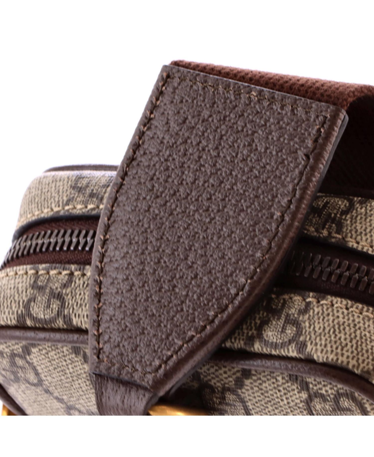 Mini Ophidia Front Pocket Zip Crossbody Bag GG Coated Canvas