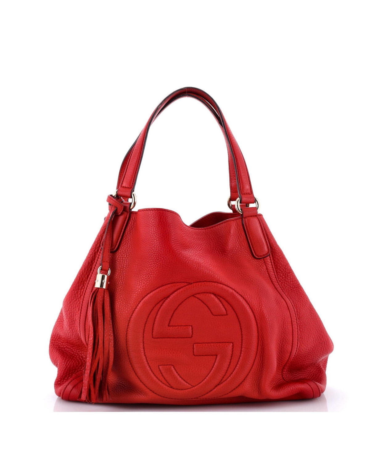 Pre-Owned Gucci Medium Soho Shoulder Bag Leather - Red